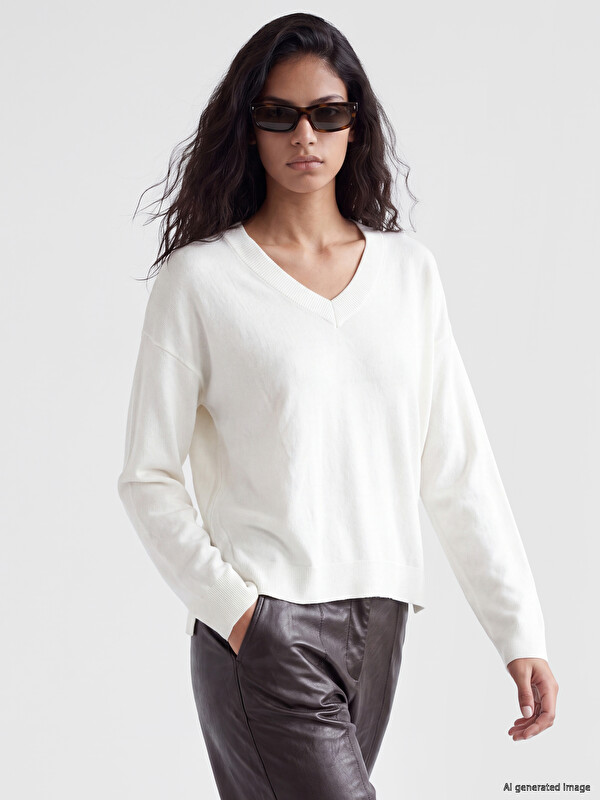 XSIDE Woman White Sweater