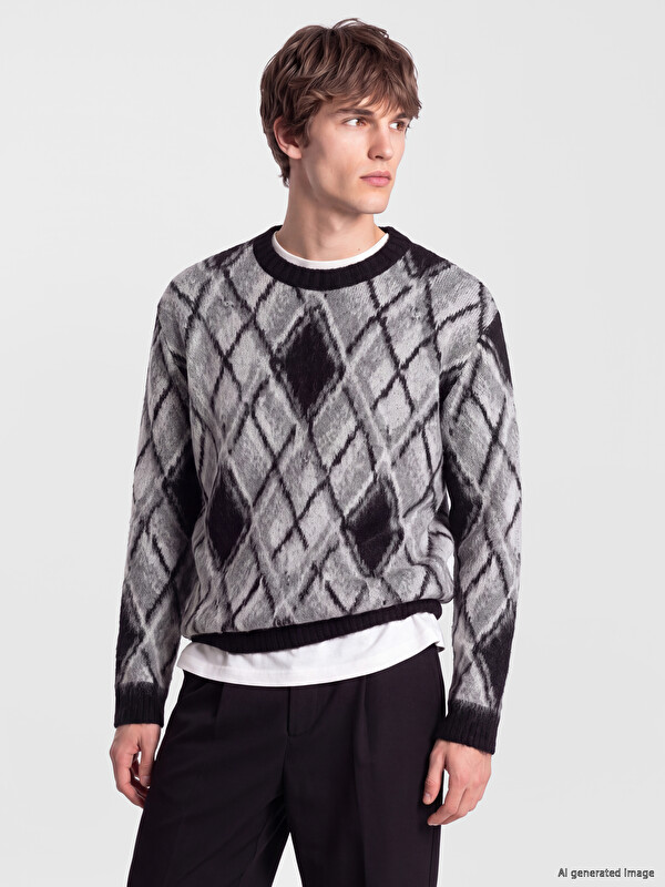 XSIDE Argyle Patterned Men's Sweater