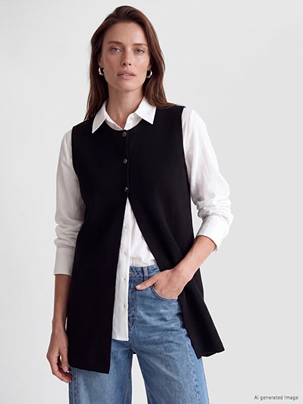 LCW Grace Crew Neck Women's Knitwear Vest