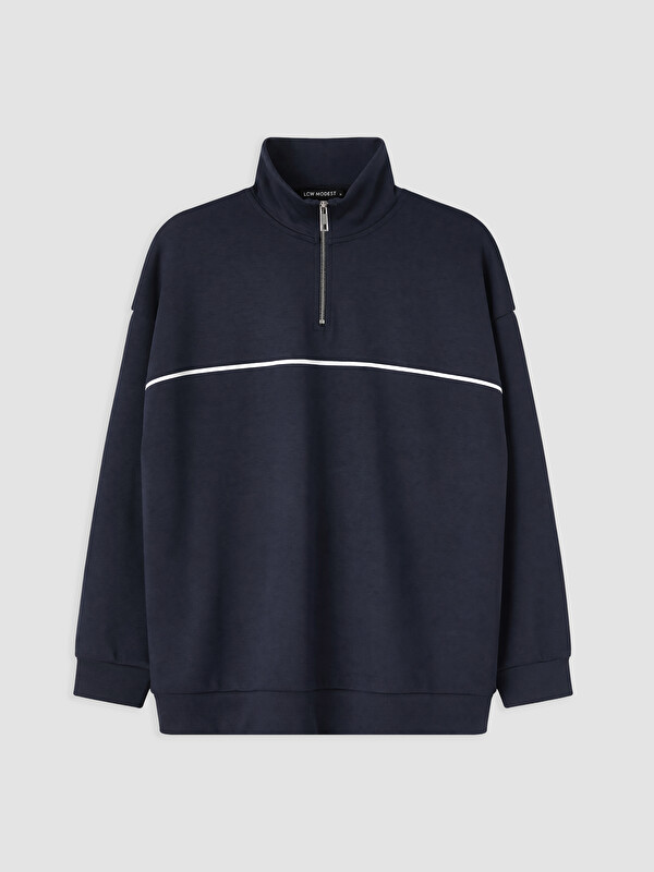 LCW Modest Soft Touch Oversize Kadın Sweatshirt Tunik