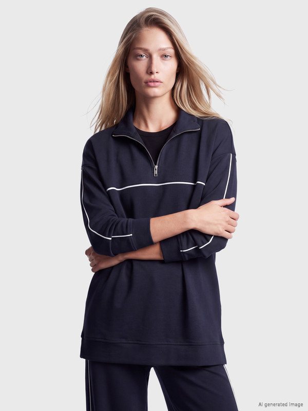LCW Modest Soft Touch Oversize Kadın Sweatshirt Tunik