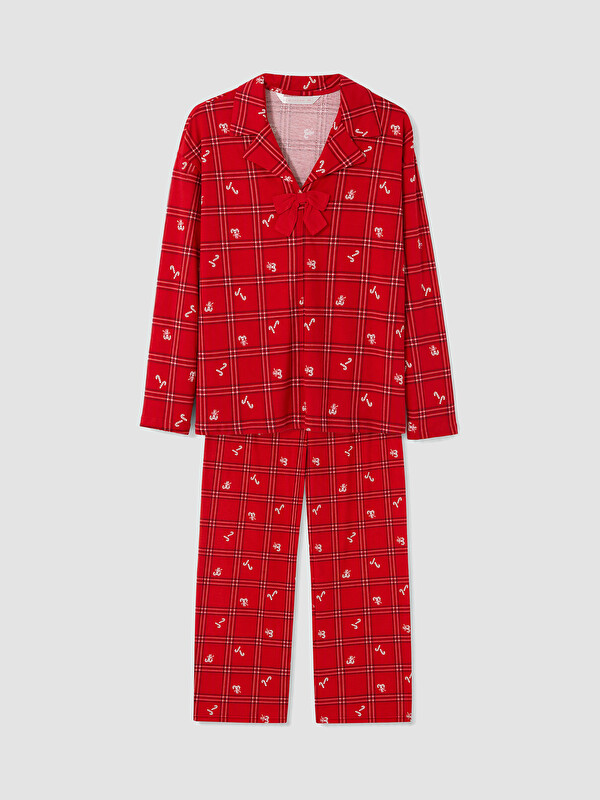 LCW DREAM Yılbaşı Temalı Kadın Pijama Takım