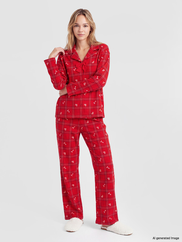 LCW DREAM Yılbaşı Temalı Kadın Pijama Takım