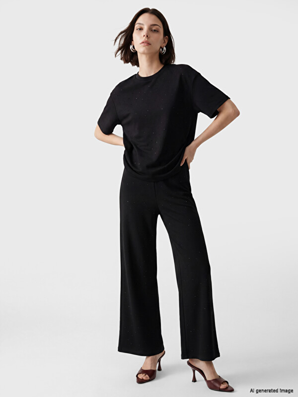 LCW Modest Taşlı Soft Touch Kadın Pantolon