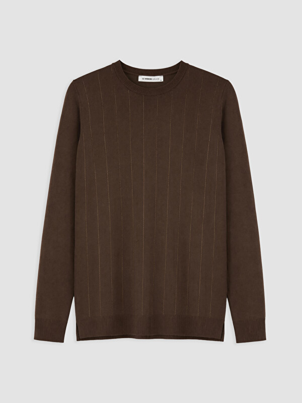 LCW Grace Crew Neck Striped Women's Knitwear Sweater