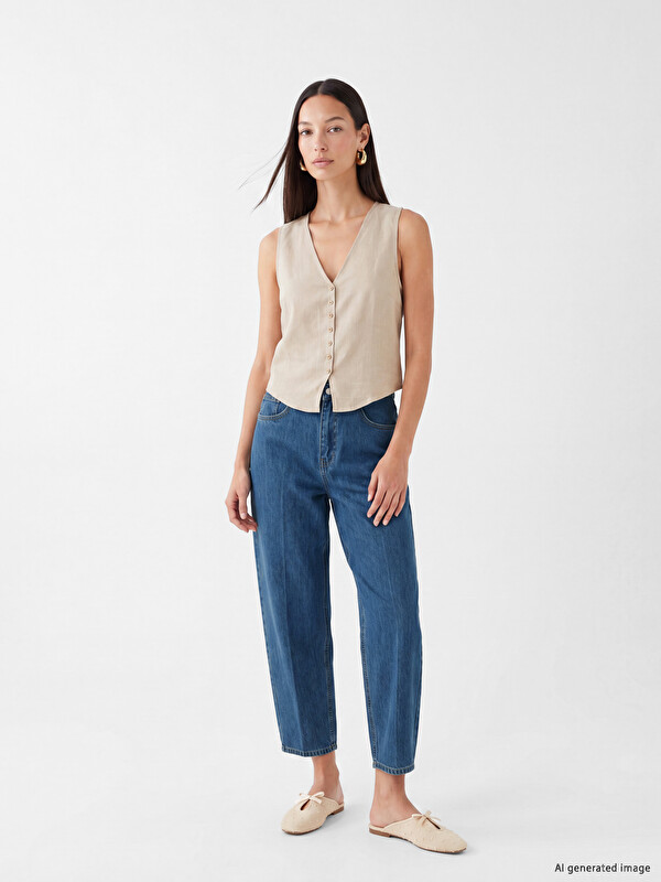 LCW EVERYDAY Barrel Fit Kadın Jean Pantolon