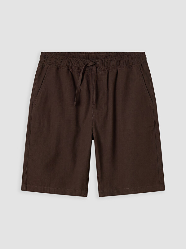 XSIDE Regular Fit Keten Görünümlü Erkek Şort