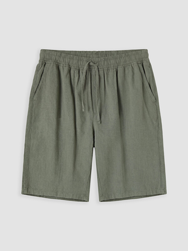 XSIDE Regular Fit Keten Görünümlü Erkek Şort