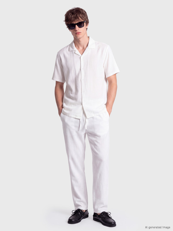 XSIDE Regular Fit Men's Textured Trousers