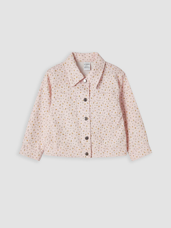 LCW Kids Gömlek Yaka Kız Çocuk Gabardin Ceket