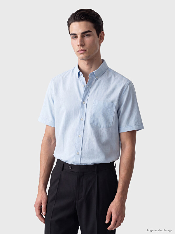 LCWAIKIKI Classic Regular Fit Kanvas Erkek Gömlek