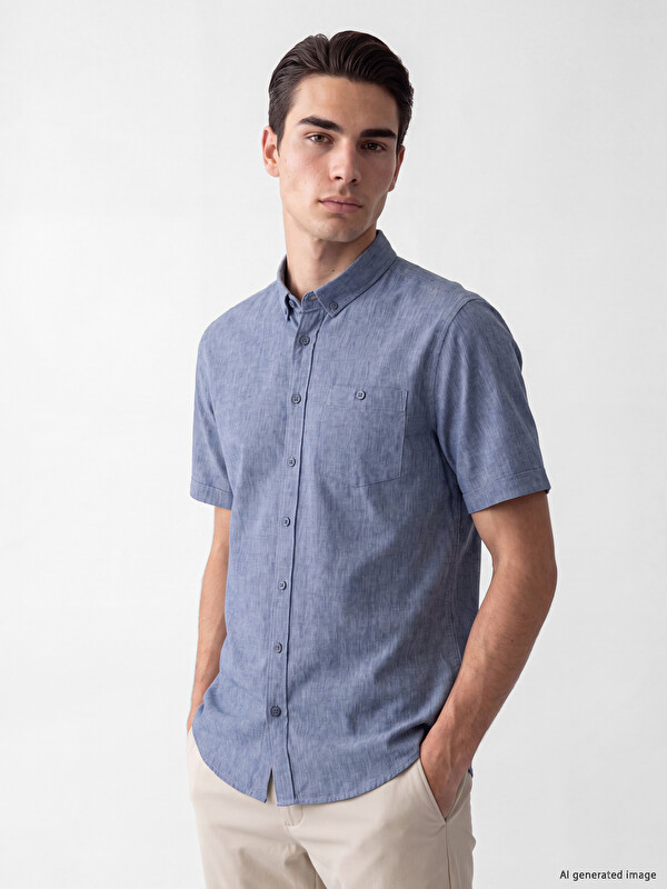LCWAIKIKI Classic Regular Fit Kanvas Erkek Gömlek