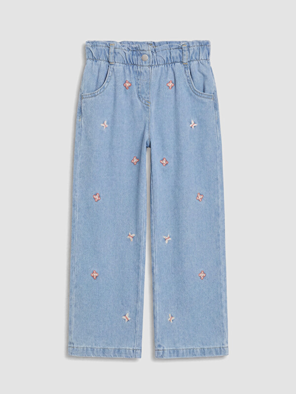 LCW baby Regular Fit Nakışlı Kız Çocuk Jean Pantolon