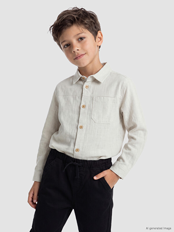 LCW Kids Erkek Çocuk Basic Gömlek