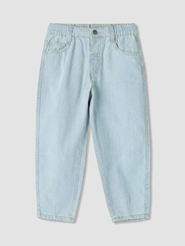 LCW Kids Baggy Fit Beli Lastikli Erkek Çocuk Jean Pantolon