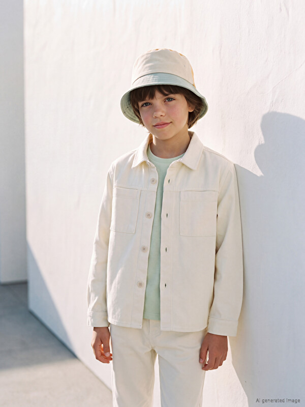 LCW Kids Gabardin Erkek Çocuk Gömlek