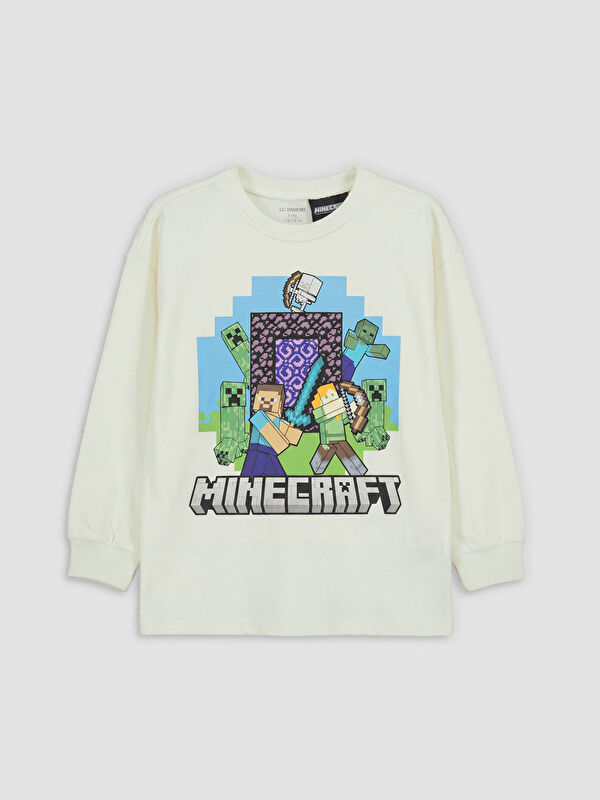 LCW Kids Minecraft Baskılı Erkek Çocuk Tişört