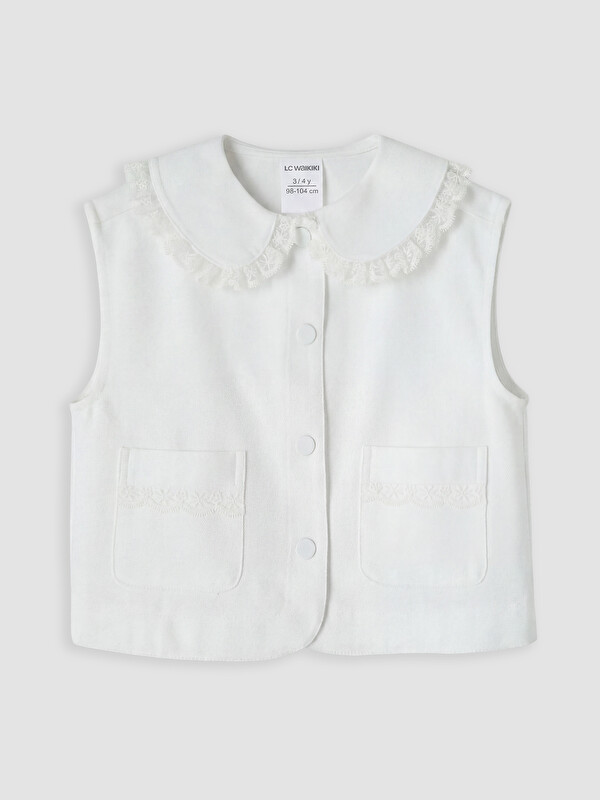 LCW Kids Bebe Yaka Kız Çocuk Gabardin Ceket