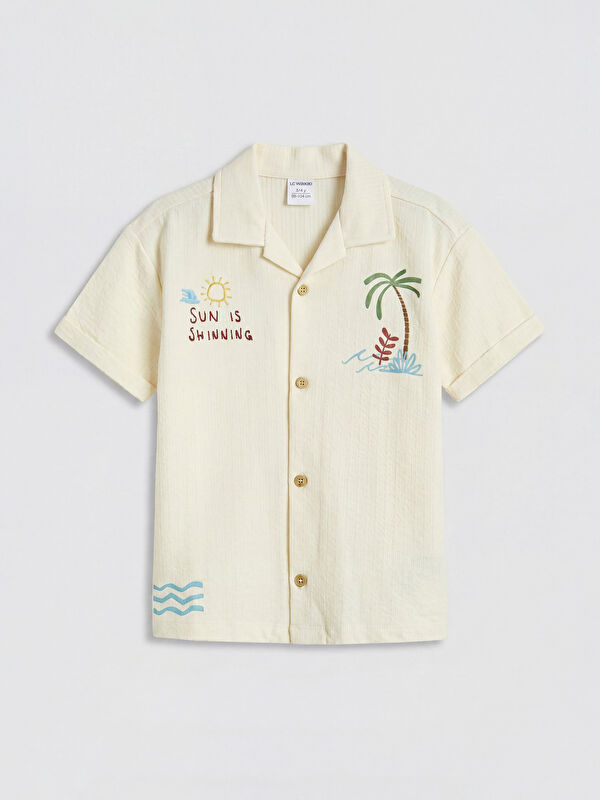 LCW Kids Baskılı Erkek Çocuk Gömlek