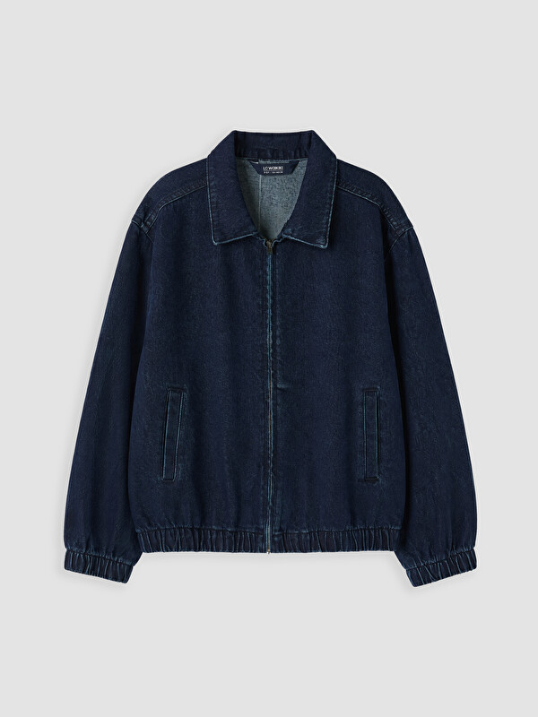 LCW Kids Fermuarlı Erkek Çocuk Jean Ceket