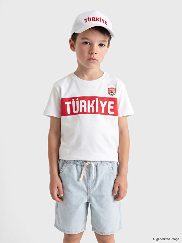 LCW Kids Türkiye Baskılı Erkek Çocuk Tişört