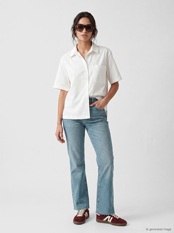 LCW Jeans Crop Flare Women's Jeans
