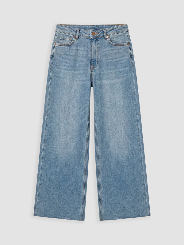 LCW Jeans Yüksek Bel Wideleg Fit Kadın Jean Pantolon