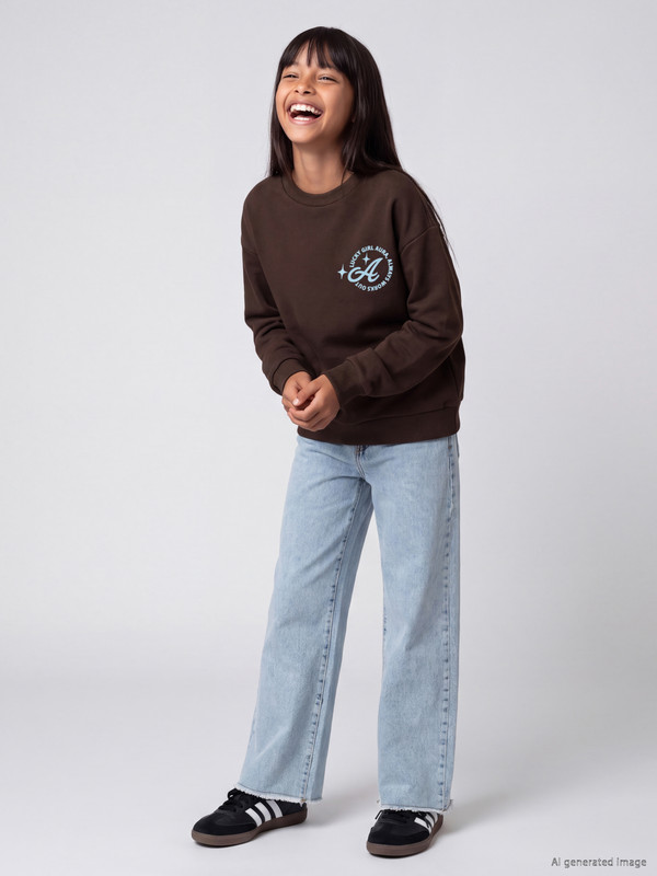 LCW Kids Wideleg Kız Çocuk Jean Pantolon