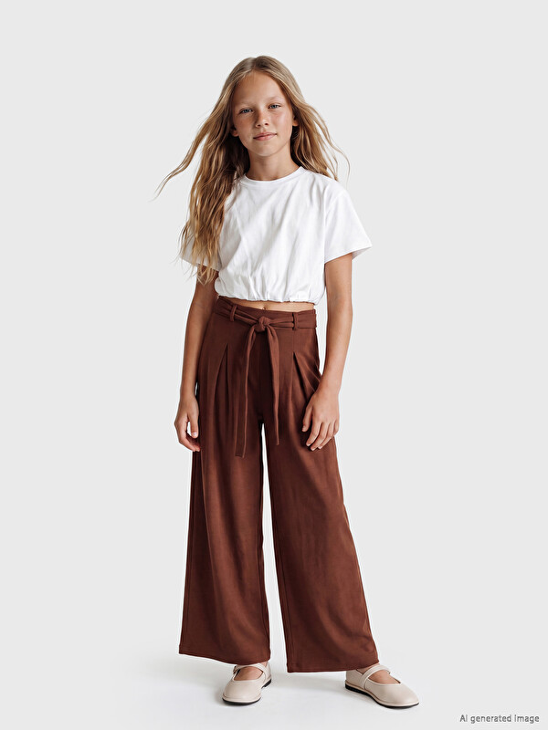 LCW Kids Fırfırlı Kız Çocuk Peplum Gömlek