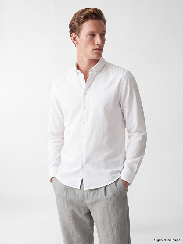 SOUTHBLUE Regular Fit Oxford Erkek Gömlek