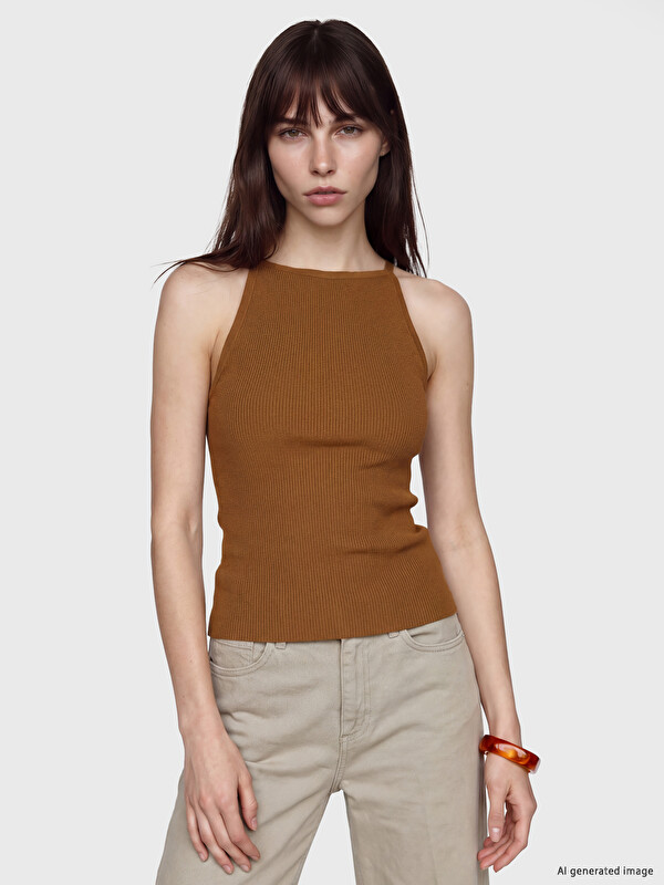 LCW Vision Square Neck Women's Ribbed Tank Top