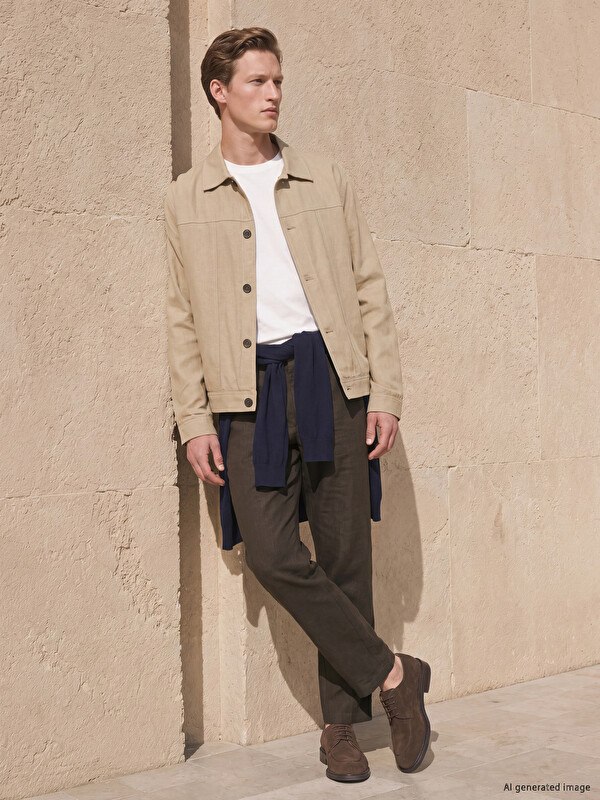 SOUTHBLUE Regular Fit %100 Keten Erkek Pantolon