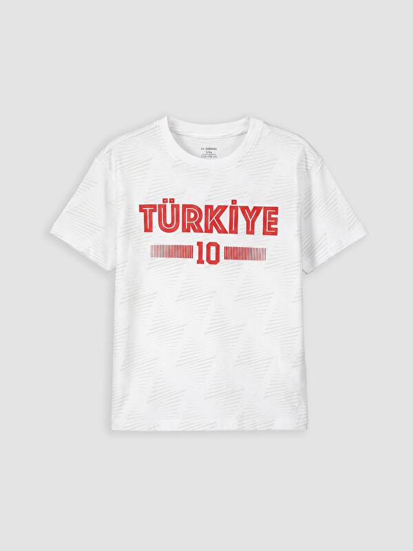 LCW Kids Türkiye Baskılı Erkek Çocuk Pijama Üst