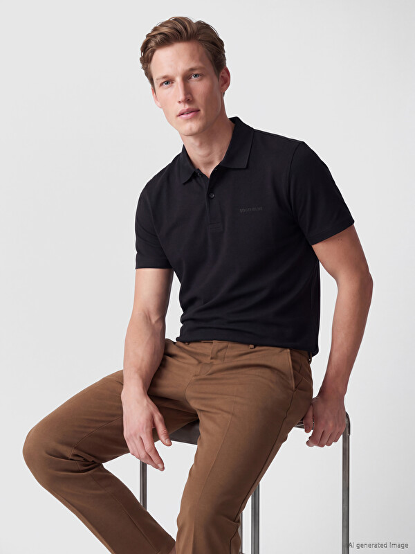 SOUTHBLUE Standart Fit Polo Yaka Penye Erkek Tişört