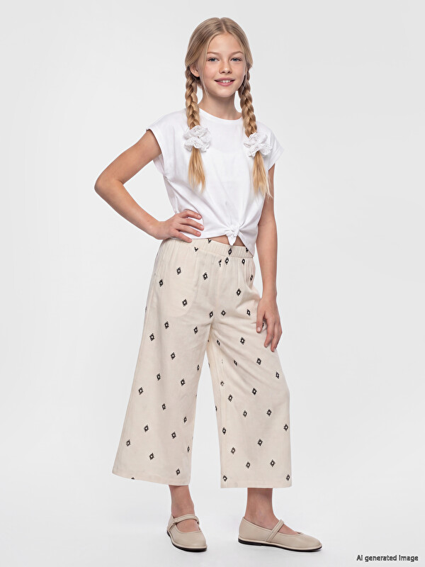 LCW Kids өрнекті қыздарға арналған капри