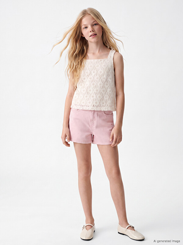 LCW Kids Kız Çocuk Şort