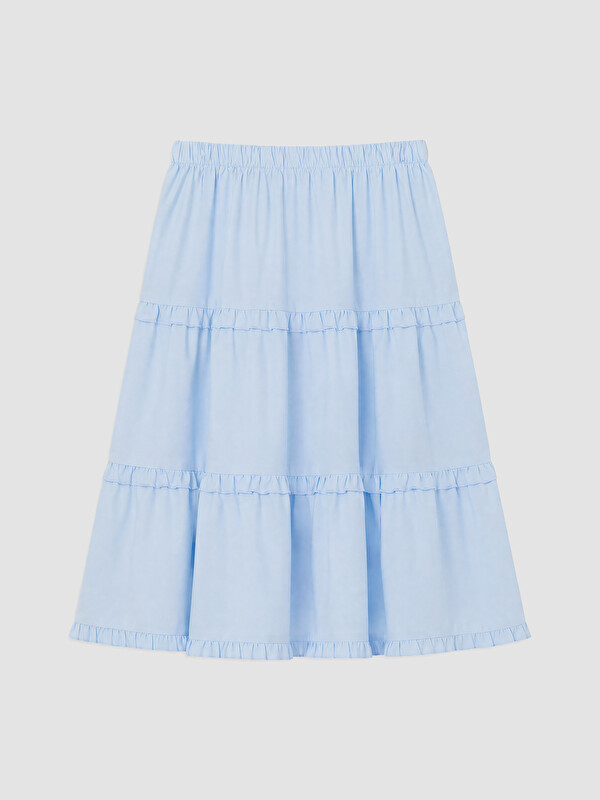 LCW Kids Beli Lastikli Kız Çocuk Katlı Etek