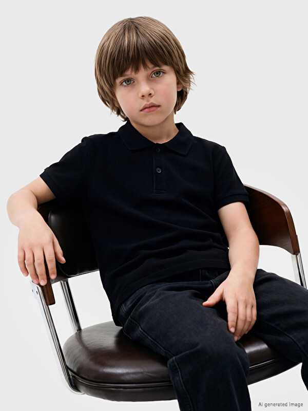 LCW Kids Dječja majica kratkih rukava s polo ovratnikom