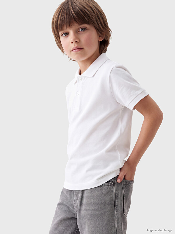LCW Kids Dječja majica kratkih rukava s polo ovratnikom