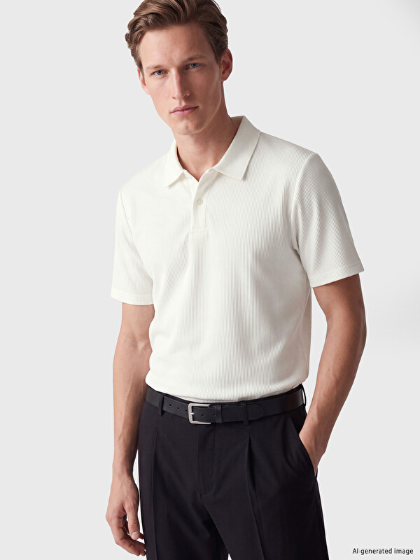 SOUTHBLUE Polo Yaka Dokulu Erkek Tişört