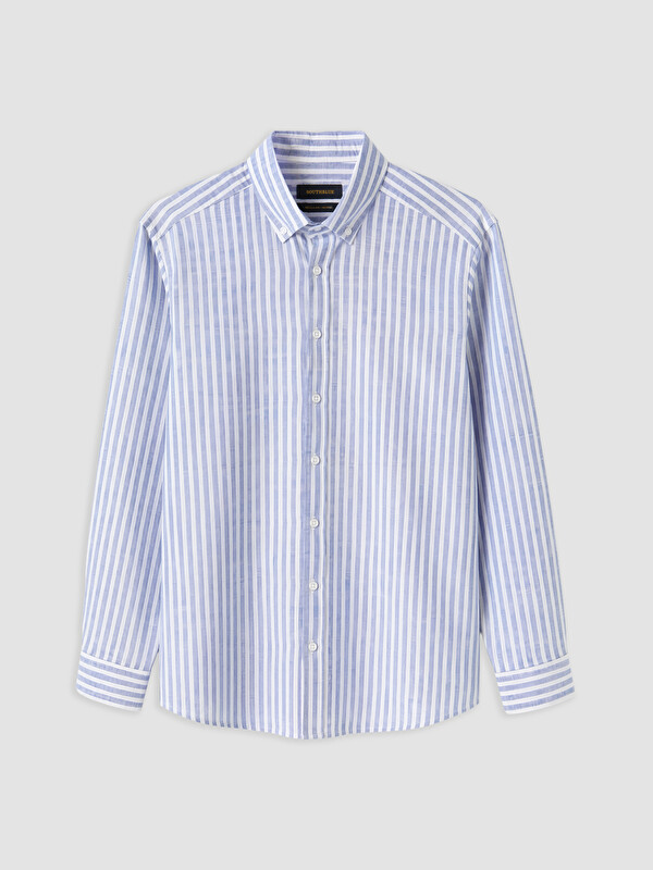 SOUTHBLUE Regular Fit Çizgili Erkek Poplin Gömlek