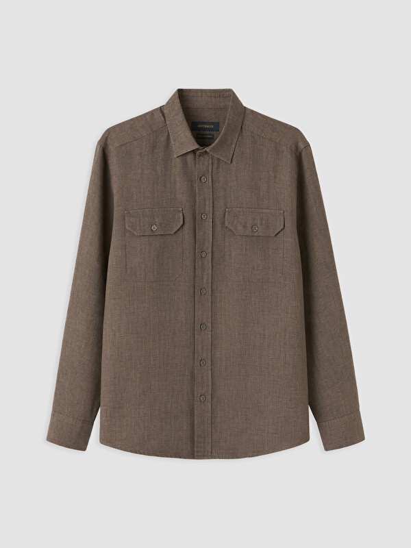 SOUTHBLUE Regular Fit %100 Keten Erkek Gömlek