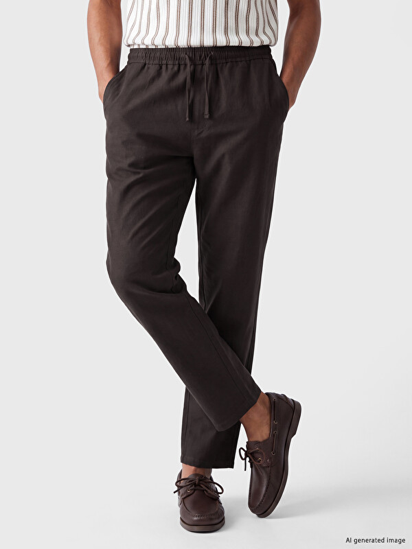 LCW Vision Regular Fit Keten Görünümlü Erkek Pantolon