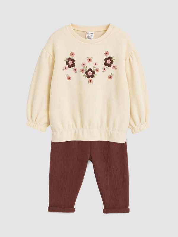 LCW baby Baby Girl Ecru Set