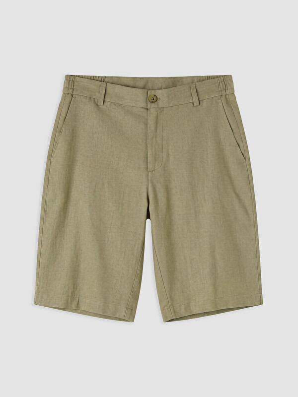 SOUTHBLUE Regular Fit Keten Karışımlı Erkek Şort