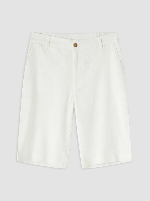 SOUTHBLUE Regular Fit Keten Karışımlı Erkek Şort