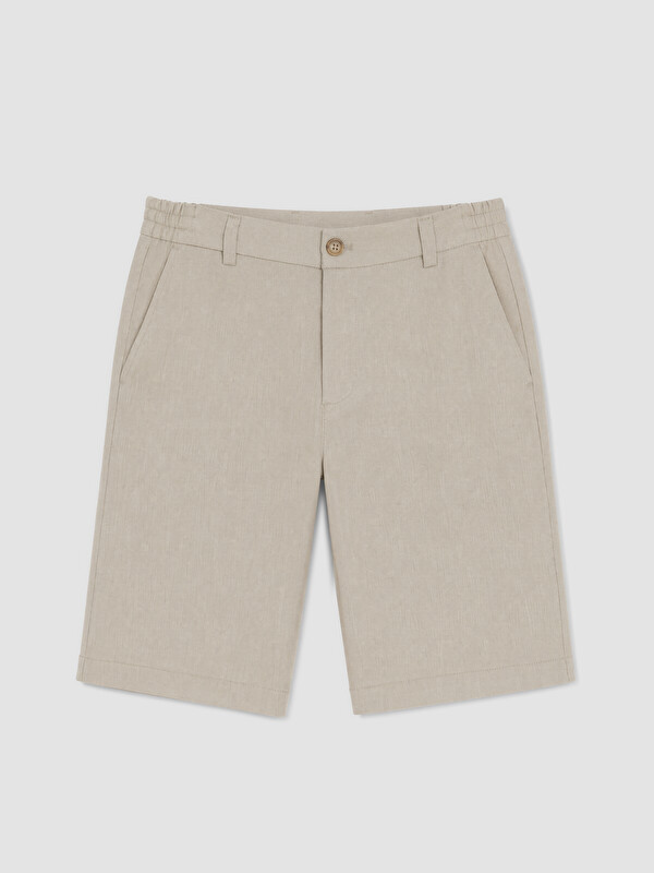 SOUTHBLUE Regular Fit Keten Karışımlı Erkek Şort