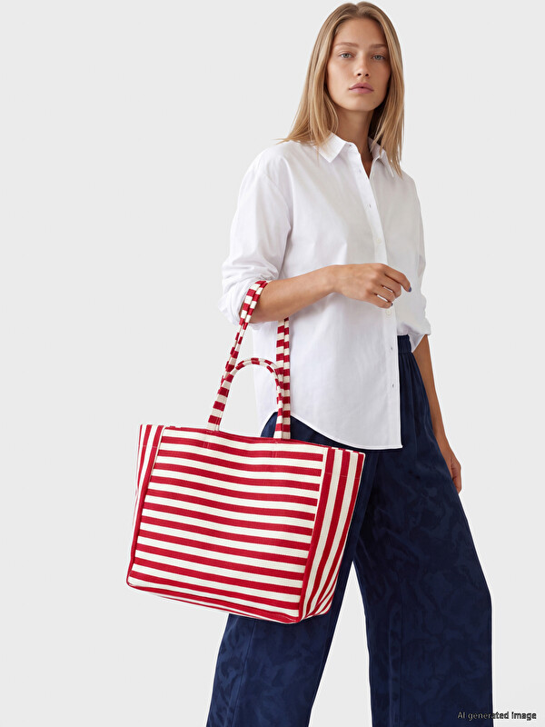 LCW ACCESSORIES Striped Women's Shoulder Bag