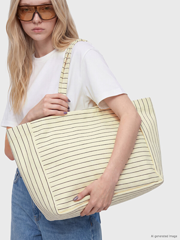 LCW ACCESSORIES Striped Women's Shoulder Bag