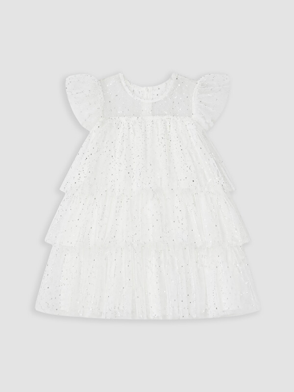 LCW Kids Fırfırlı Kız Çocuk Simli Tütü Elbise